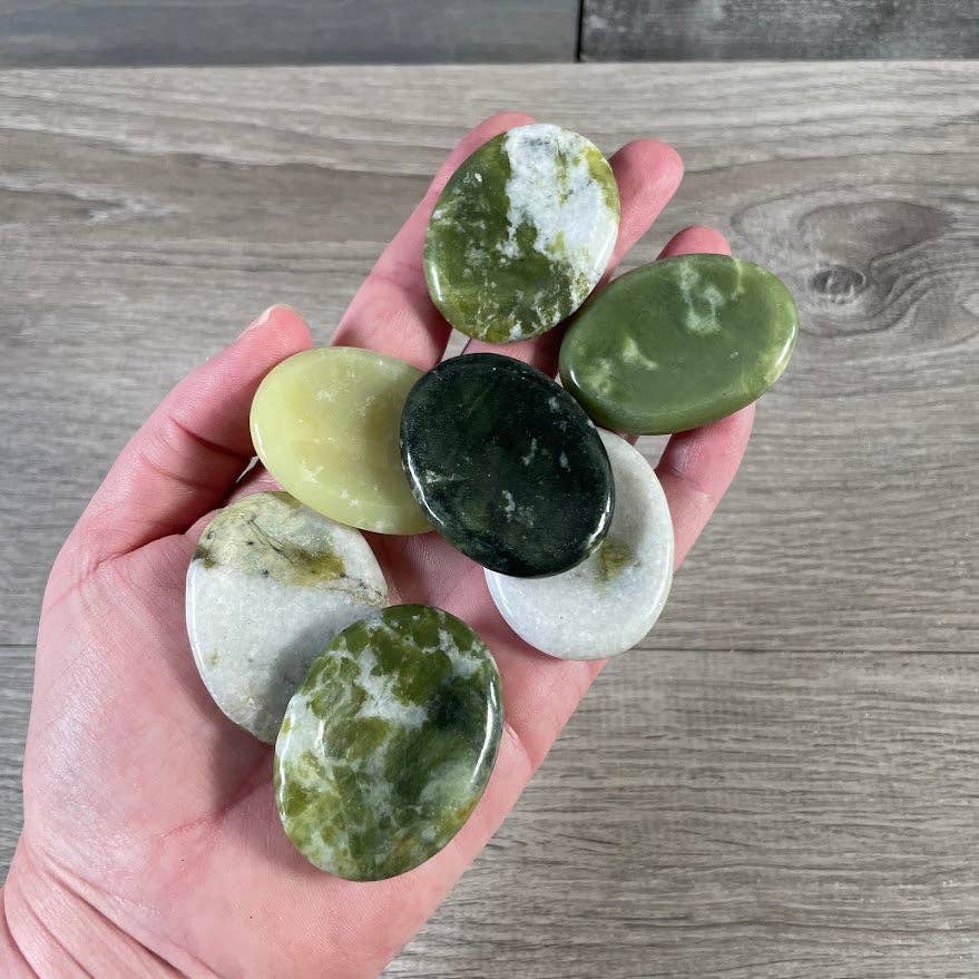 Oval Gemstone Worry Stones – Polished Pocket Crystals
