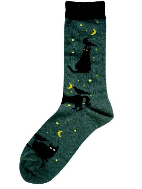 RAVENS ON CATS SOCKS