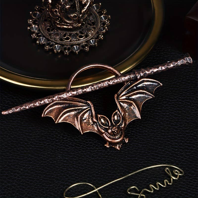 Women Fashion Vintage Gothic Bat Hairpin
