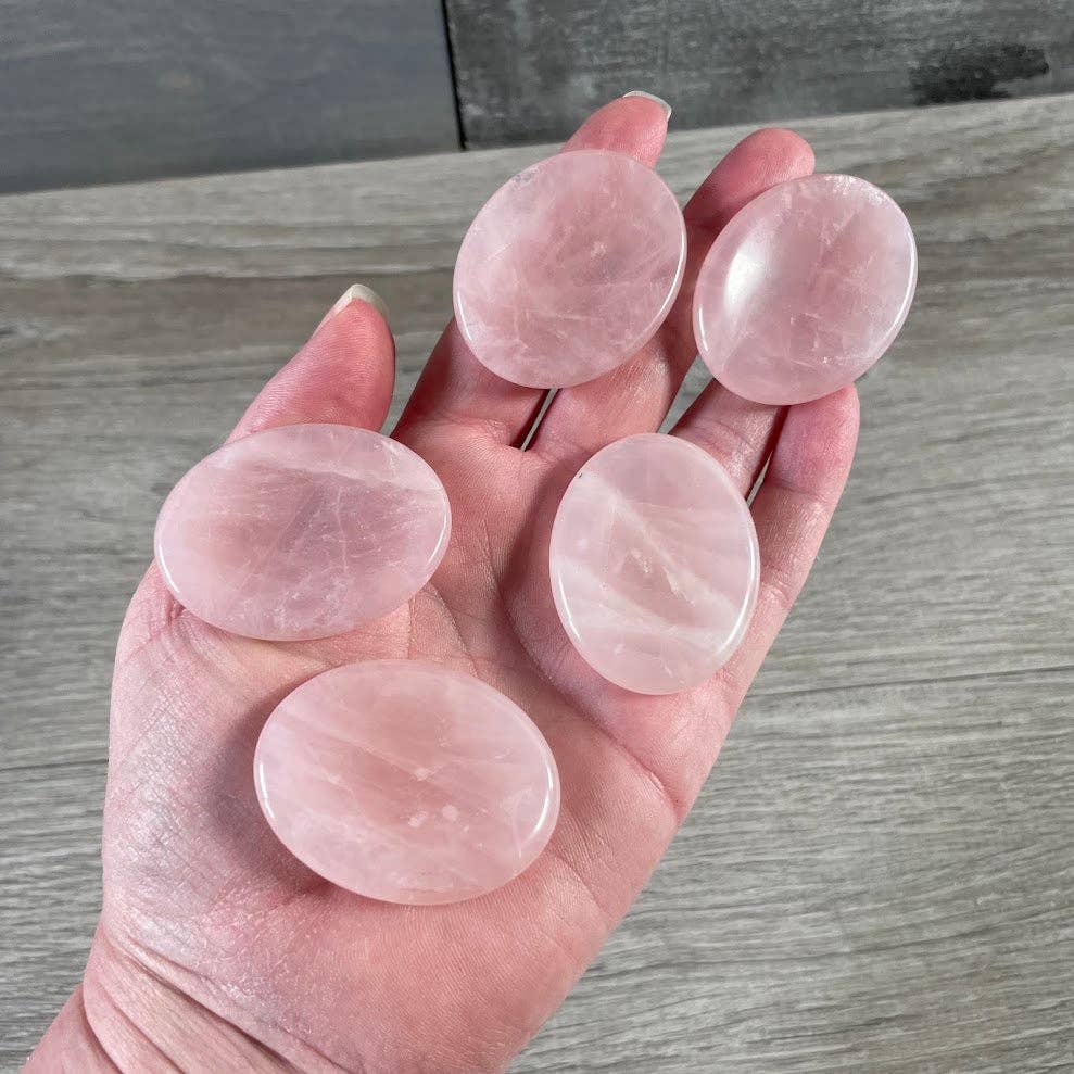 Oval Gemstone Worry Stones – Polished Pocket Crystals