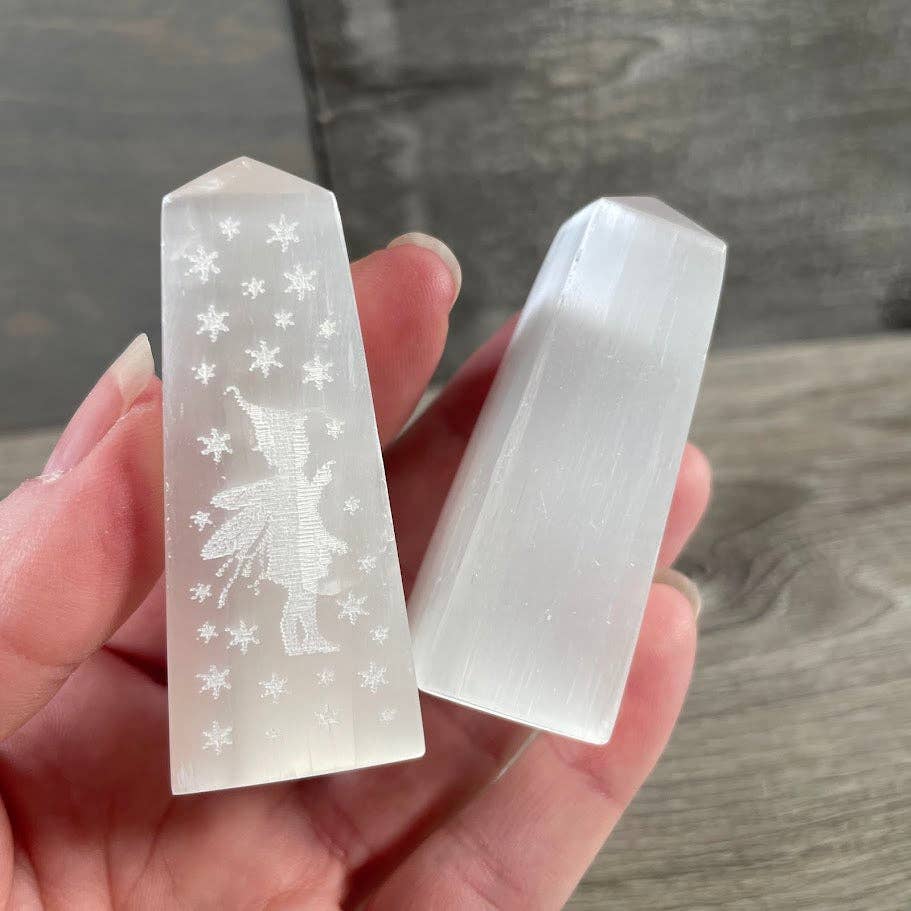 Selenite Obelisk and Tower Crystals