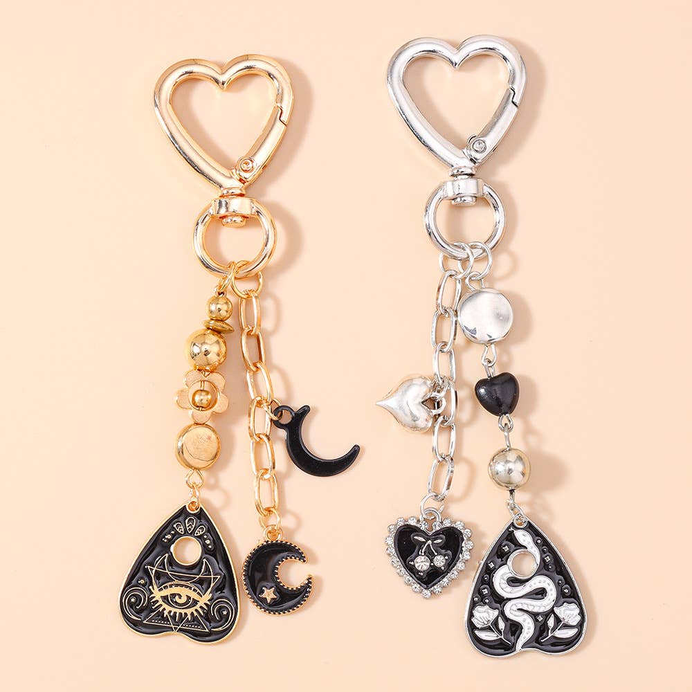 Gothic Planchette Keychain Bag Charm
