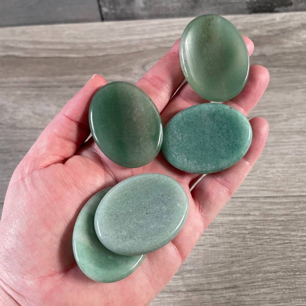 Oval Gemstone Worry Stones – Polished Pocket Crystals