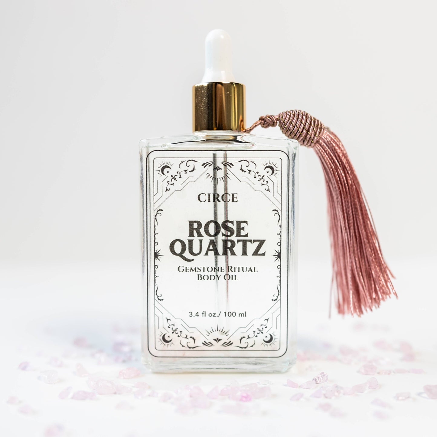 Rose Quartz Body Oil - Self-Love Crystal Oil 3.4oz