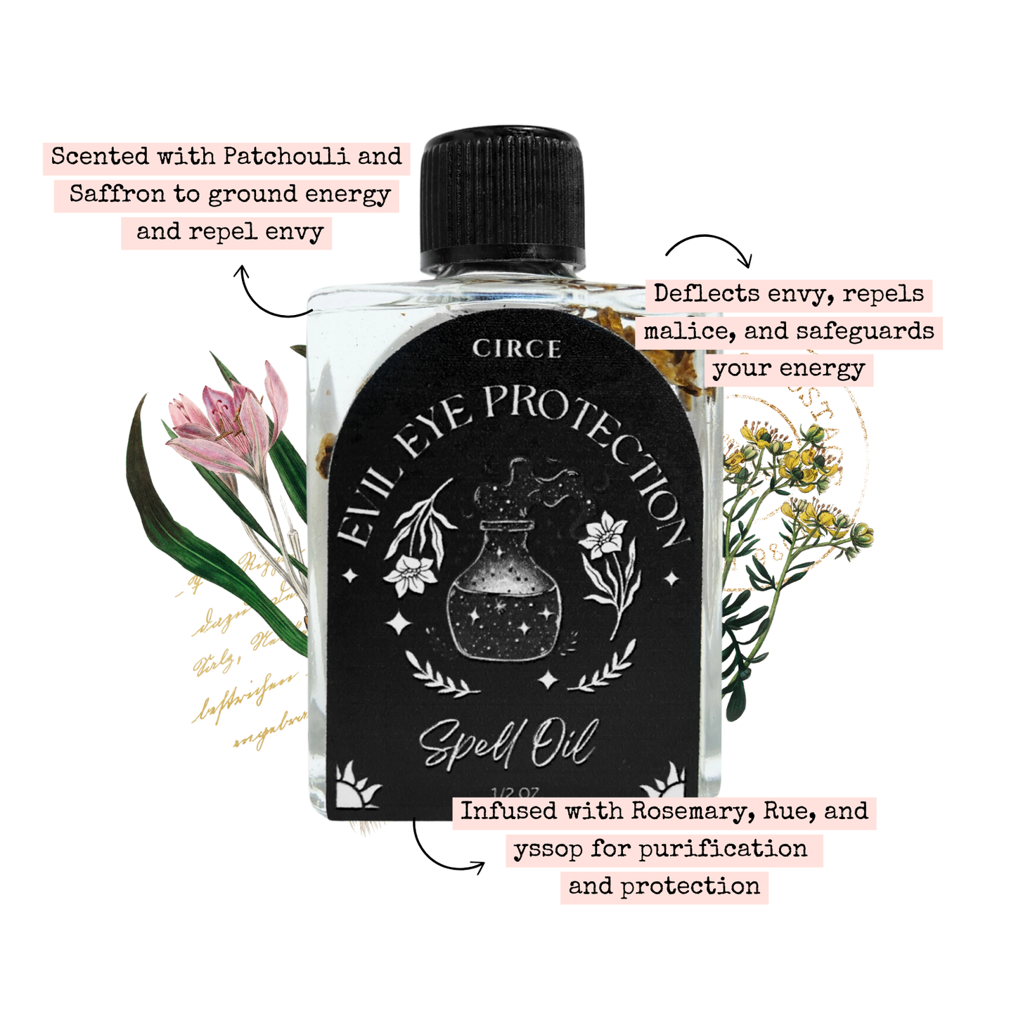 Evil Eye Protection Spell Oil – 1/2 oz Protection & Warding