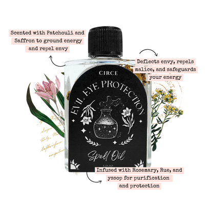 Evil Eye Protection Spell Oil – 1/2 oz Protection & Warding