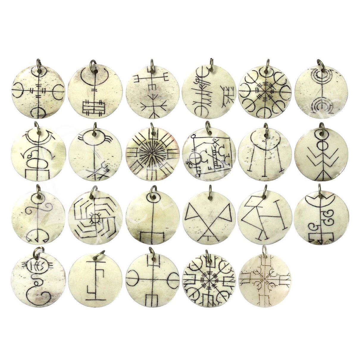 Norse Rune Bone Pendants