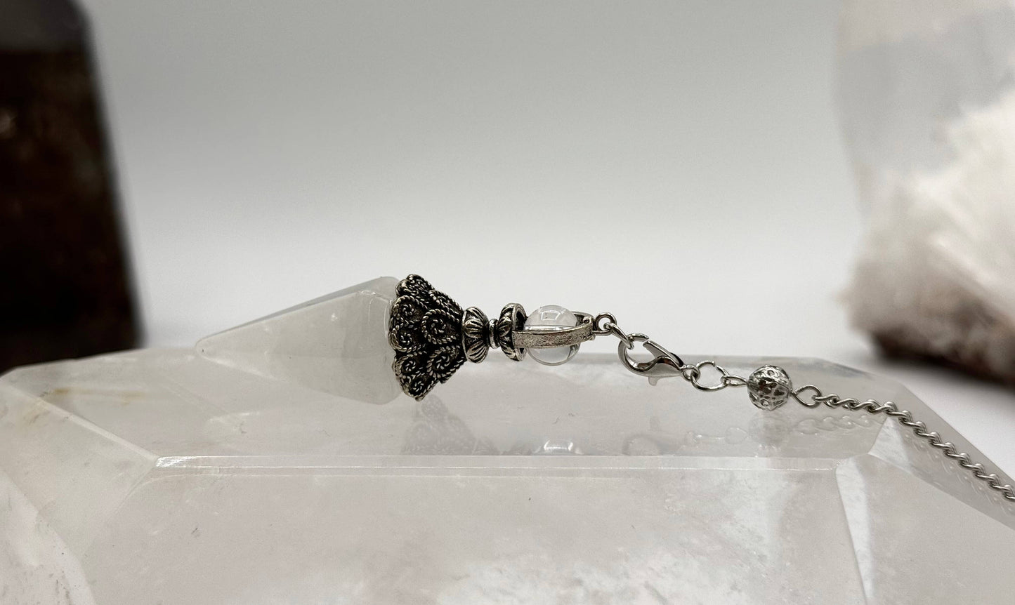 Clear Quartz Double Cap Pendulum
