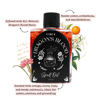 Dragon’s Blood Spell Oil – 1/2 oz Protection & Power Ritual