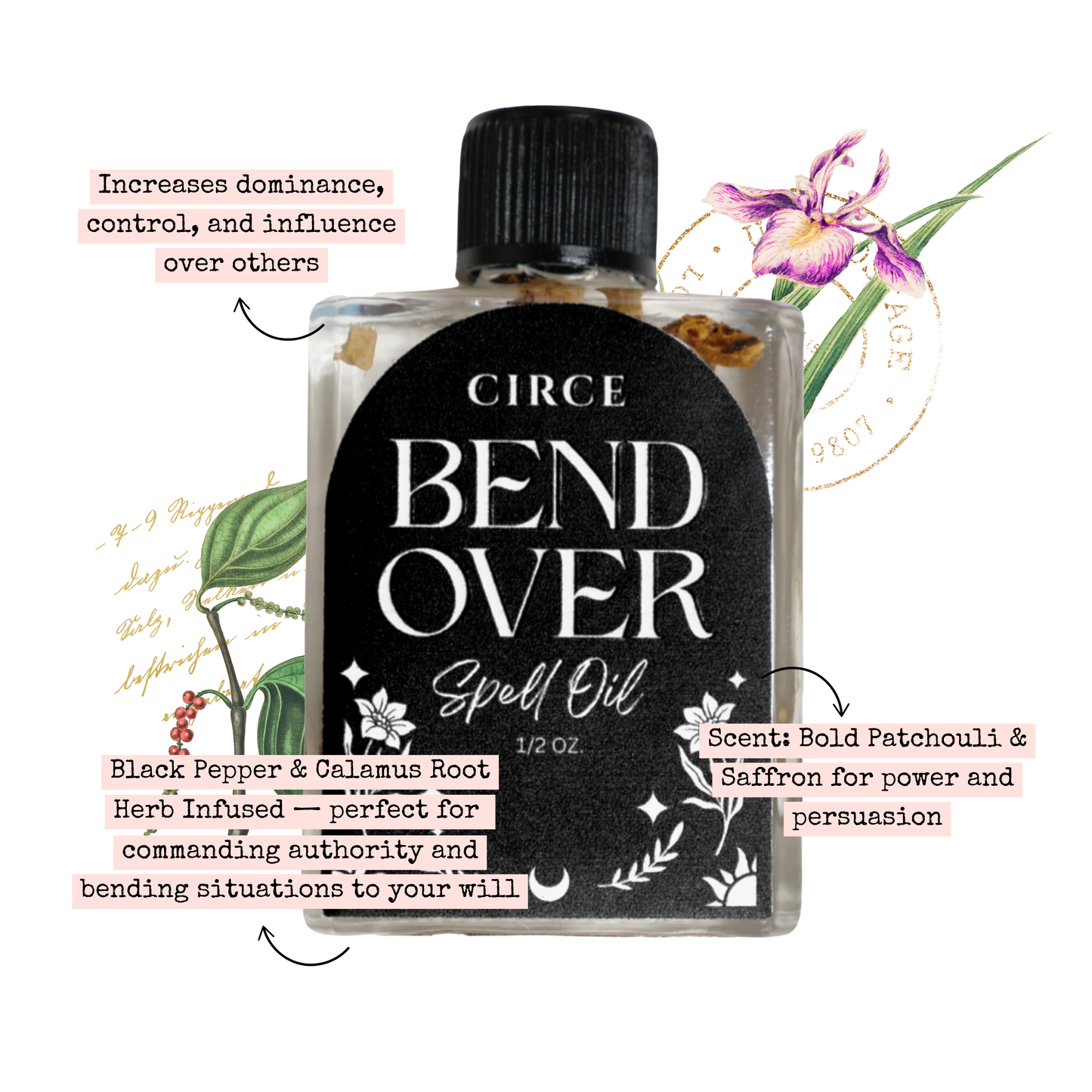 Bend Over Spell Oil – 1/2 oz Commanding & Influence Oil