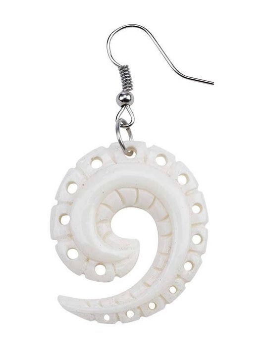 Carved Bone Earrings