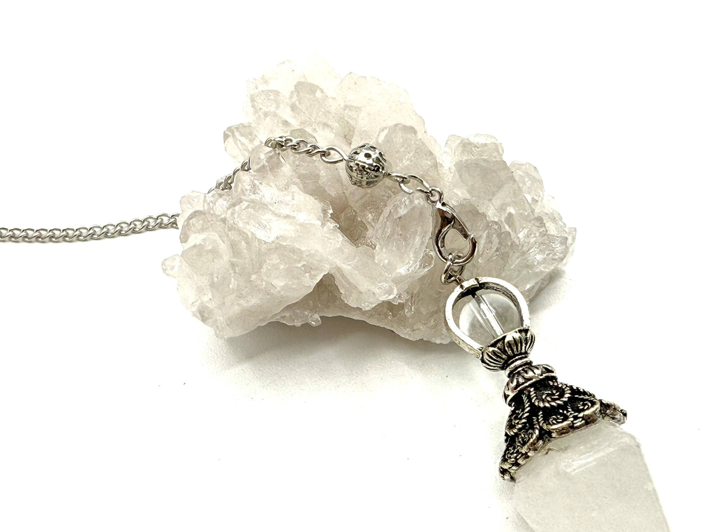 Clear Quartz Double Cap Pendulum