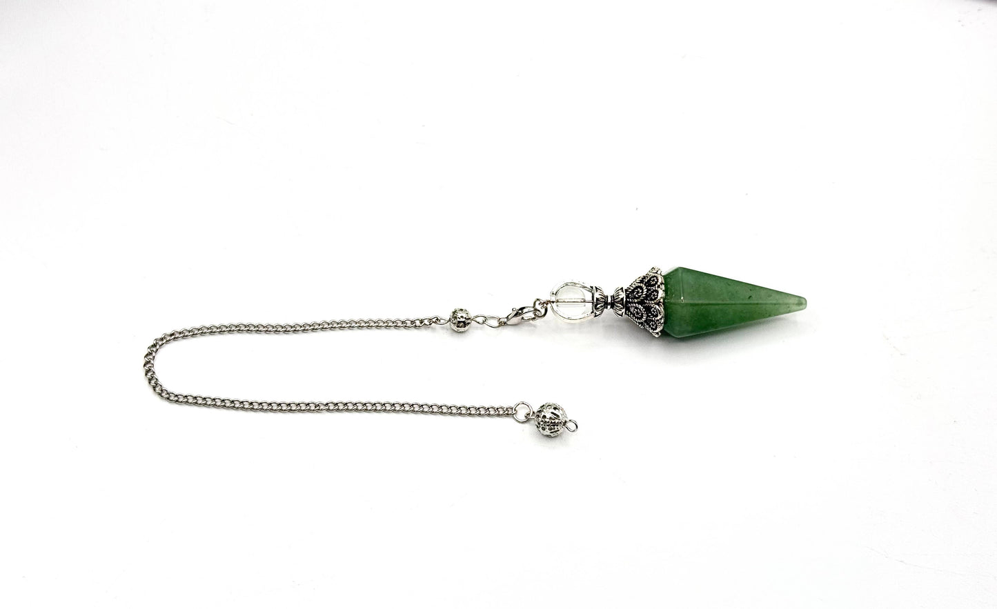 Green Aventurine Double Cap Pendulum