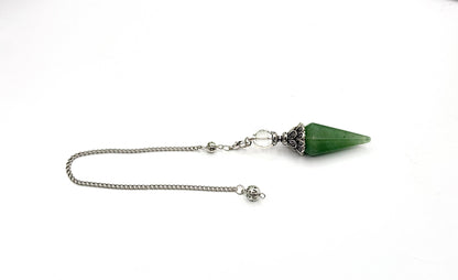 Green Aventurine Double Cap Pendulum
