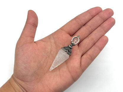 Clear Quartz Double Cap Pendulum