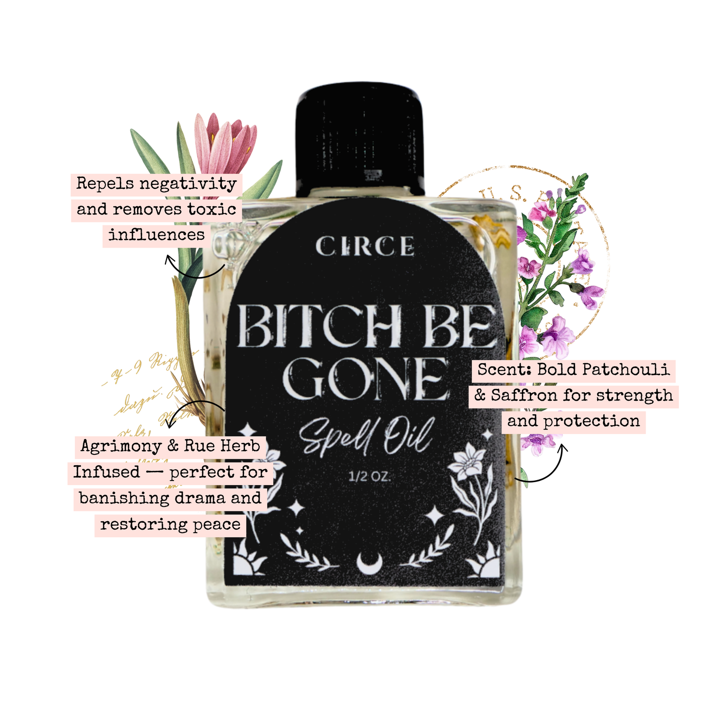 Bitch Be Gone Ritual Oil – 0.5 oz Negativity Removal Oil