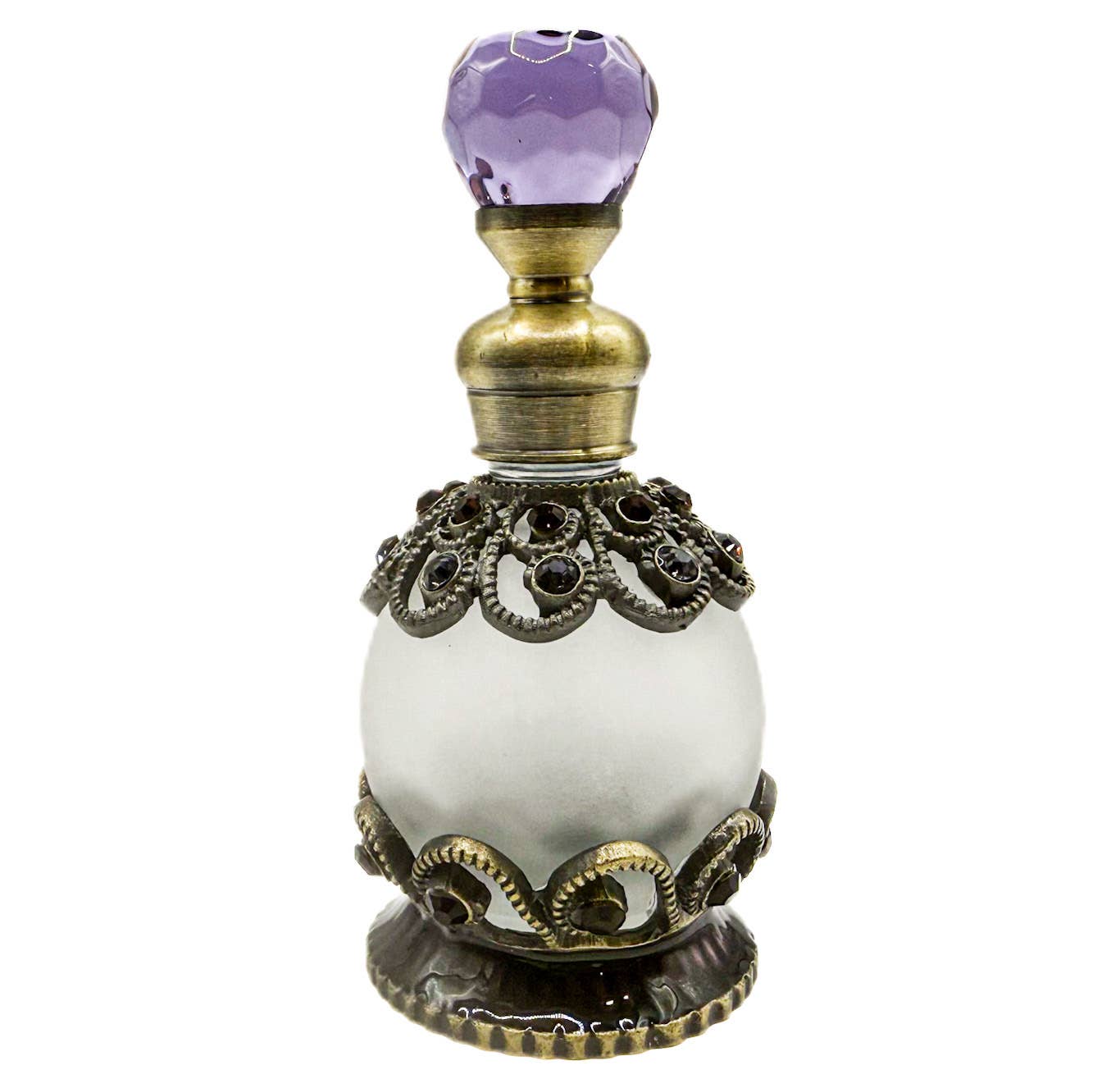Perfume Bottle - Style 17 - Purple Frosted