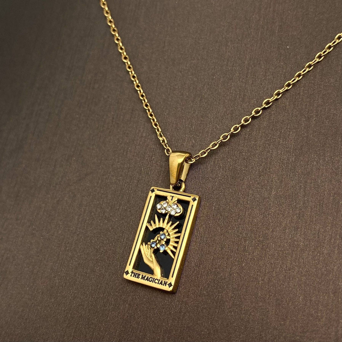 Tarot Card 18K Gold Plated Necklace