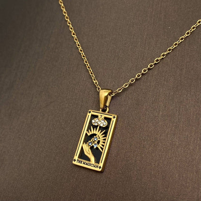 Tarot Card 18K Gold Plated Necklace