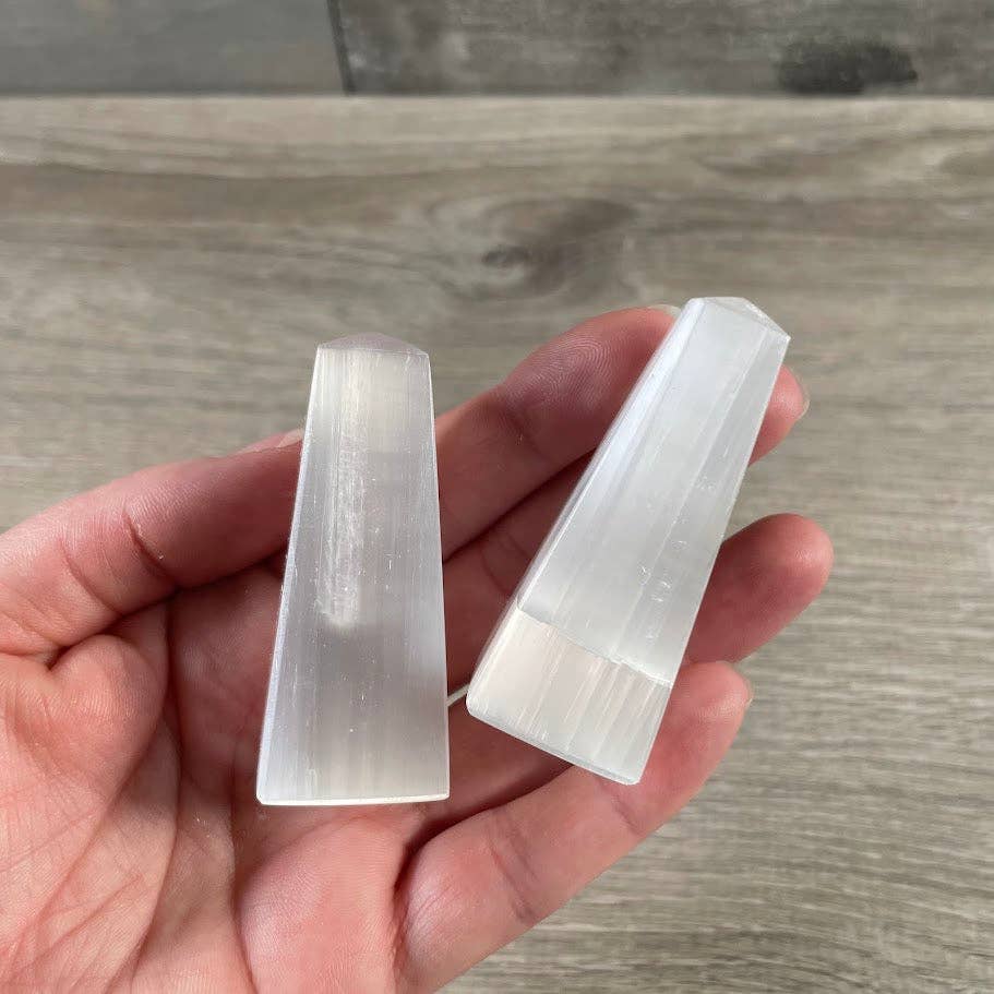 Selenite Obelisk and Tower Crystals