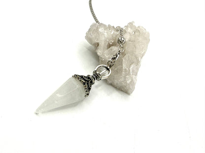 Clear Quartz Double Cap Pendulum