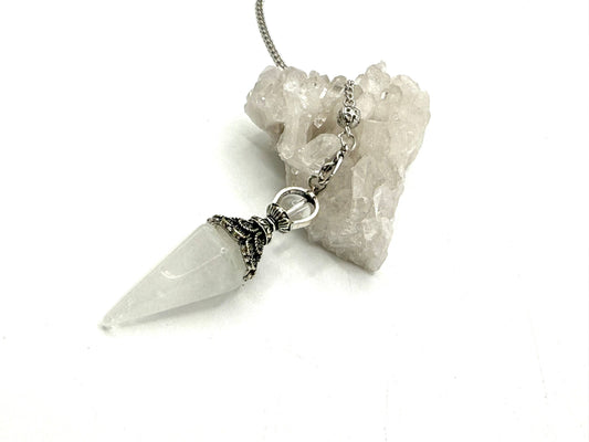 Clear Quartz Double Cap Pendulum