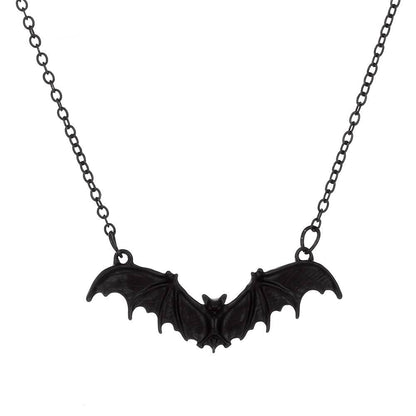 Halloween Women Dark Gothic Style Bat Necklace