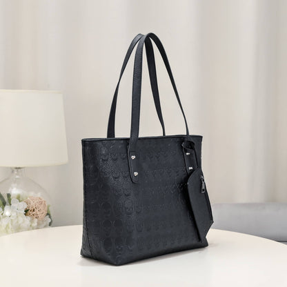 Punk Skull Embossed Tote Bag