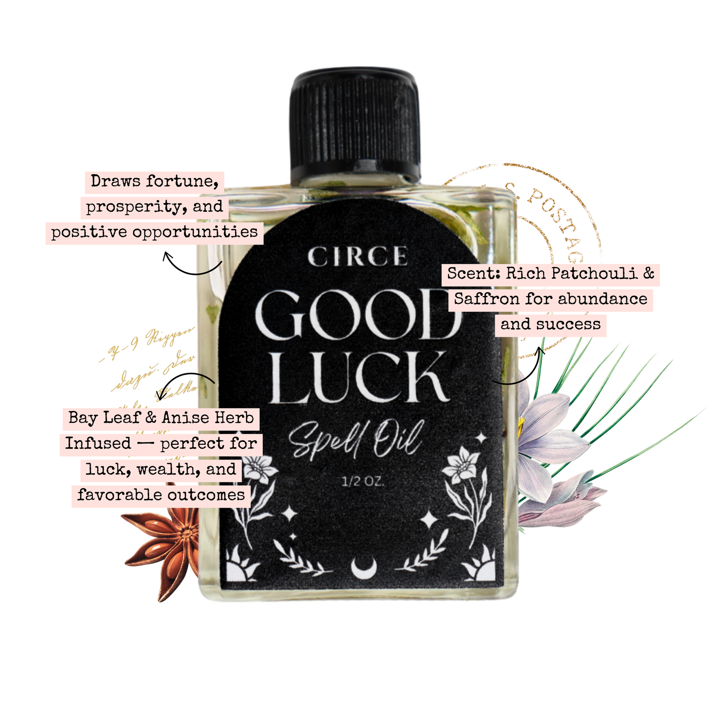 Good Luck Spell Oil – 1/2 oz Prosperity & Good Fortune Oil