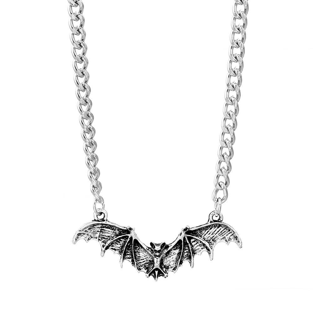 Halloween Women Dark Gothic Style Bat Necklace