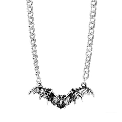 Halloween Women Dark Gothic Style Bat Necklace