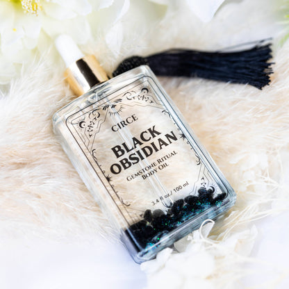 Obsidian Body Oil - Protection Crystal Oil 3.4oz