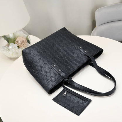 Punk Skull Embossed Tote Bag