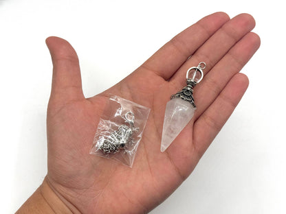 Clear Quartz Double Cap Pendulum