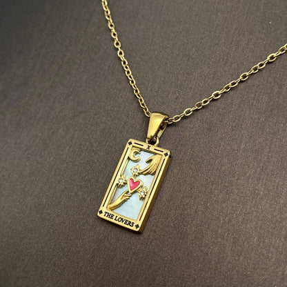 Tarot Card 18K Gold Plated Necklace