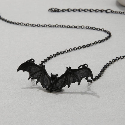 Halloween Women Dark Gothic Style Bat Necklace