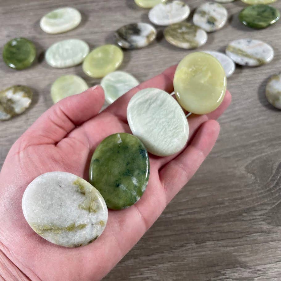 Oval Gemstone Worry Stones – Bulk Polished Pocket Crystals