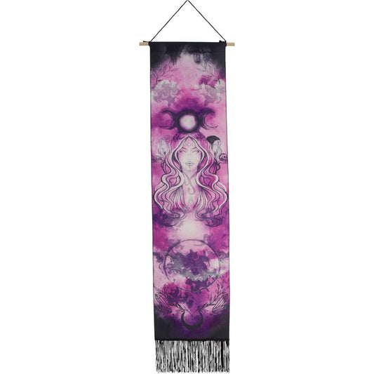 Linen Banner w/ Fringe - Triple Goddess