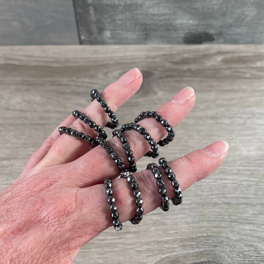 Hematite Stretch Ring | Adjustable Crystal Jewelry
