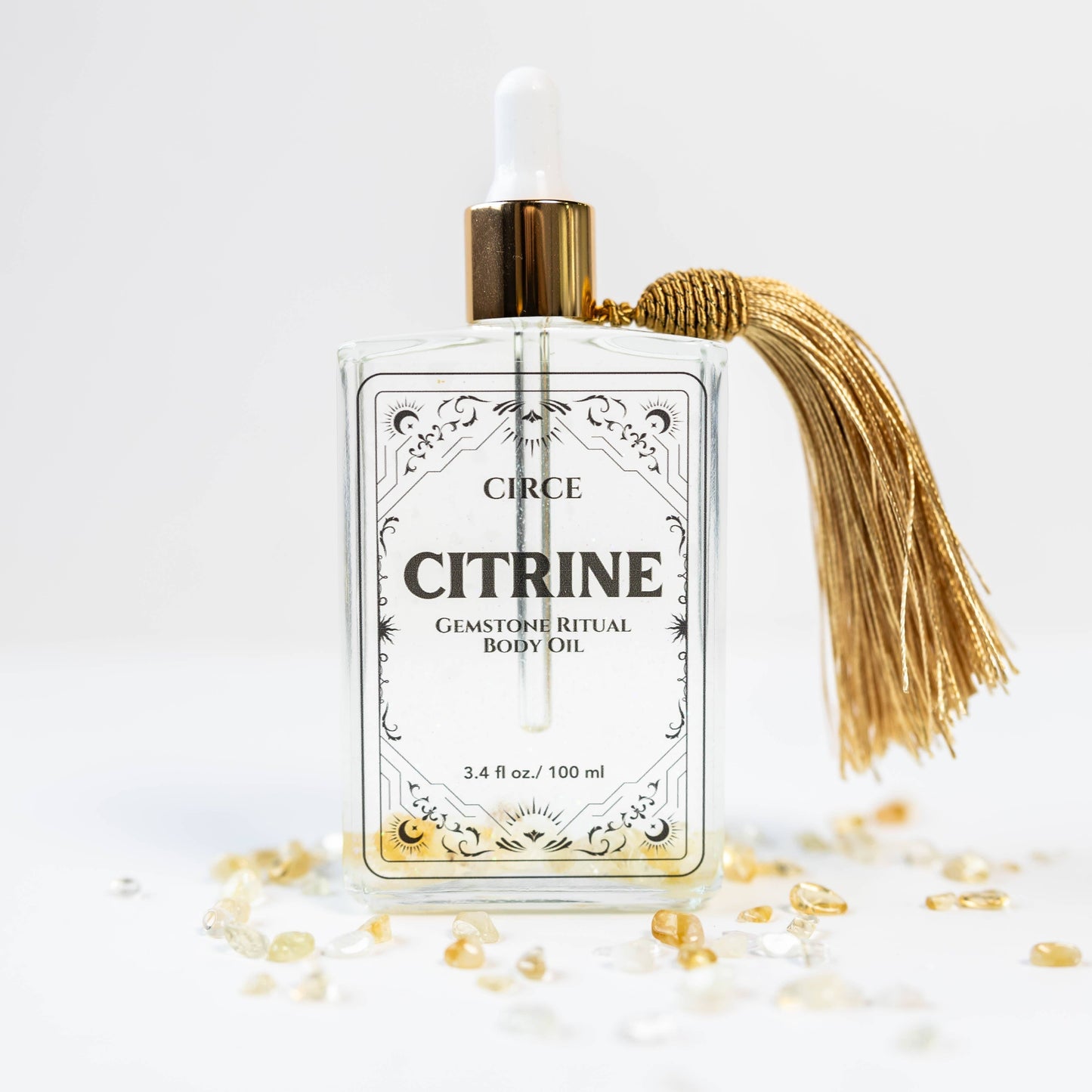 Citrine Body Oil - Abundance and Glow Crystal Oil 3.4oz