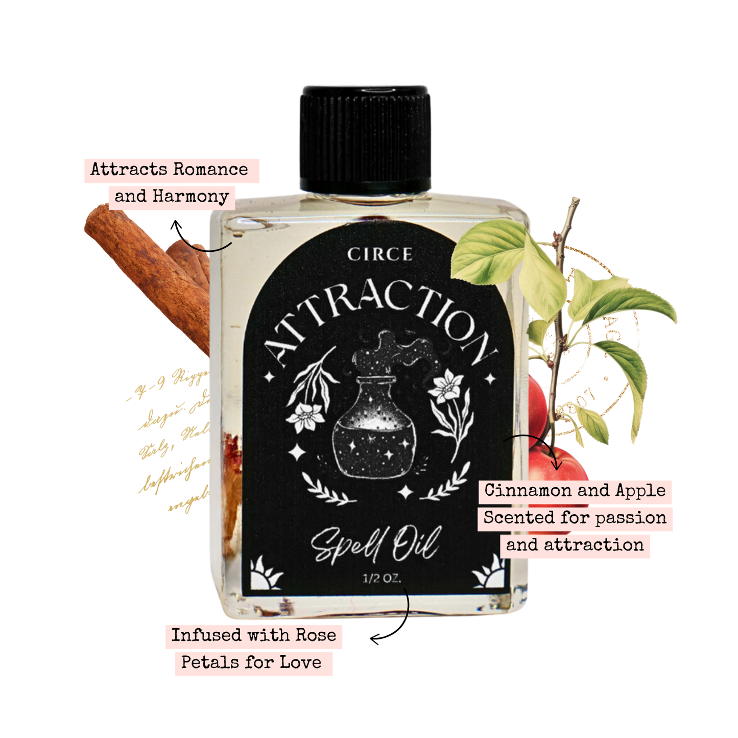 Attraction Ritual Oil – 0.5 oz Love & Manifestation Oil