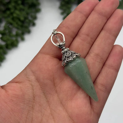 Double Cap Pendulums with Silver Plated Chain