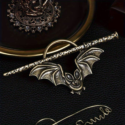 Women Fashion Vintage Gothic Bat Hairpin