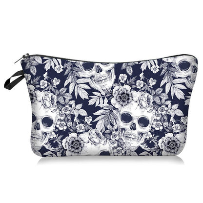 Gothic Skull & Rose Cosmetic Pouch