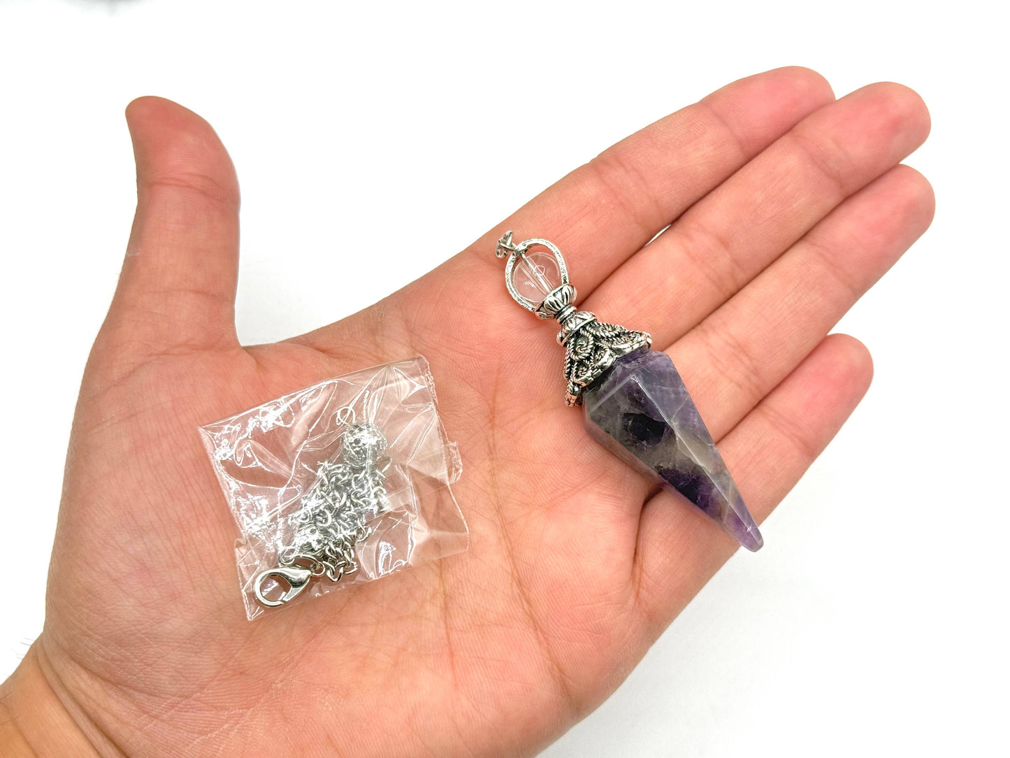 Amethyst Double Cap Pendulum
