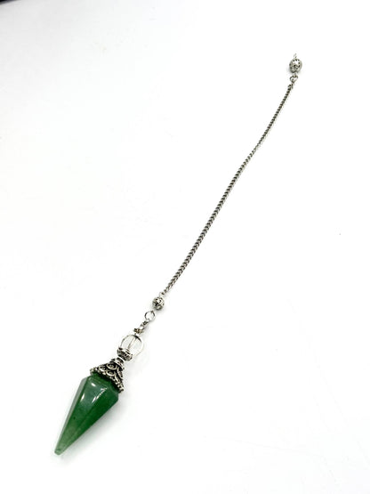 Green Aventurine Double Cap Pendulum