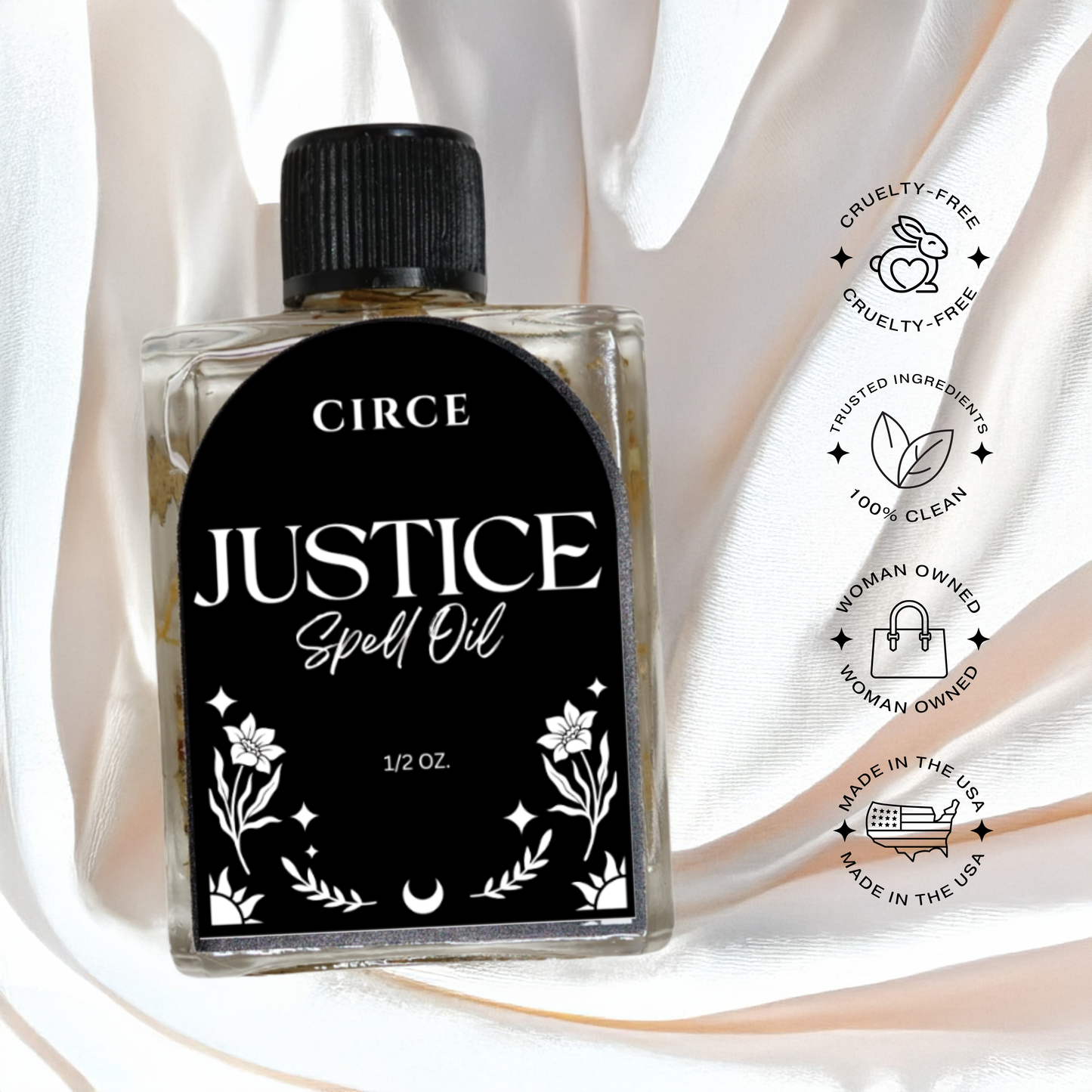 Justice Spell Oil – 1/2 oz Court Case & Fairness Ritual Oil