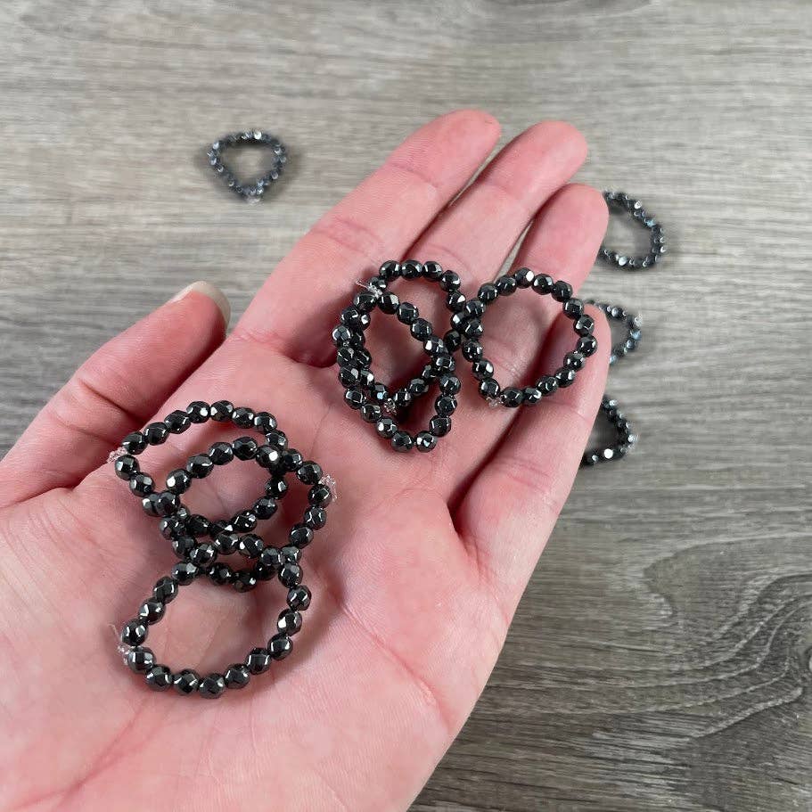 Hematite Stretch Ring | Adjustable Crystal Jewelry