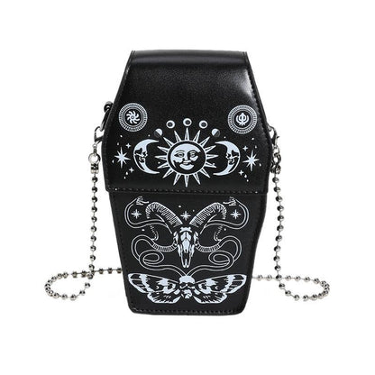 Halloween Print Coffin Crossbody Bag