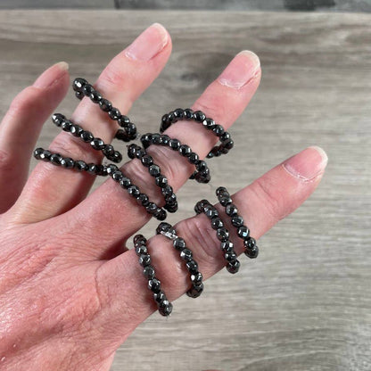 Hematite Stretch Ring | Adjustable Crystal Jewelry